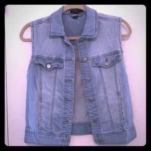 Denim Vest with Silver Buttons